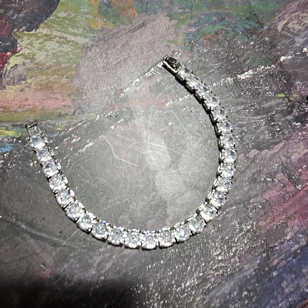 Elegant Silver Tennis Bracelet